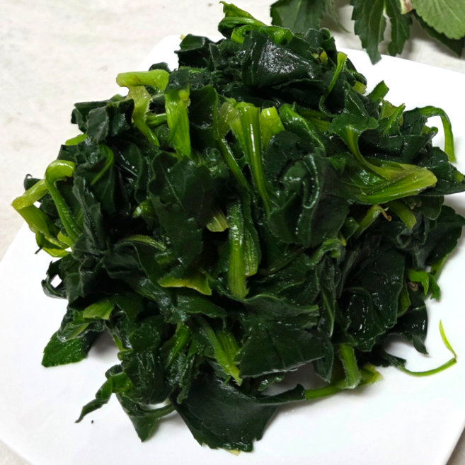 [신선아삭 데친] 부지깽이 나물 데친 부지갱이 국산 부지깽이나물 삶은 부지갱이나물(냉장), 400g, 1개
