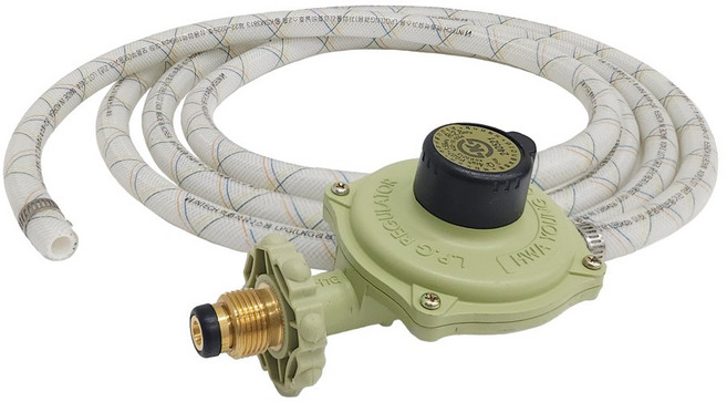 국산 4kg/h(2.80kPa) 가스압력조정기 LPG 호스 세트, 1m, 1개