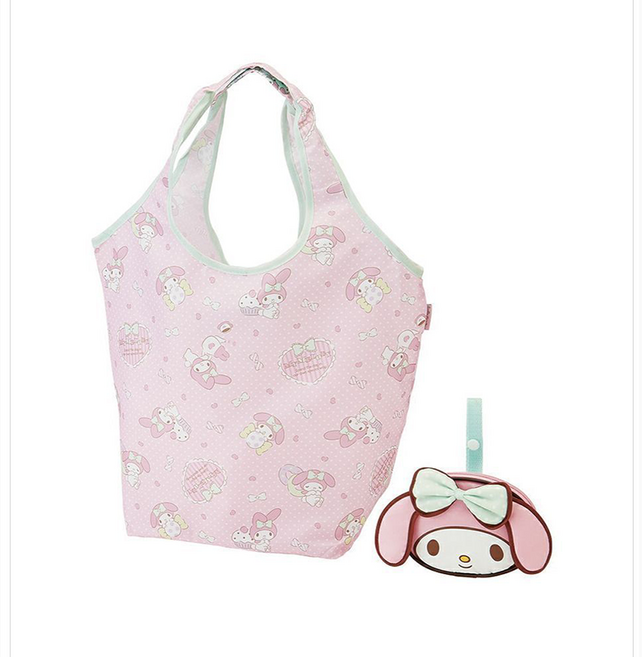 일본정품 산리오 마이멜로디 마켓백 장바구니 휴대용 가방 세트, one, 1개