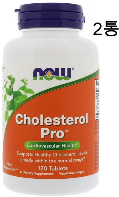 나우푸드 콜레스테롤 프로 베르가못 카디오에이드 베타시토스테롤, 2개, 120정