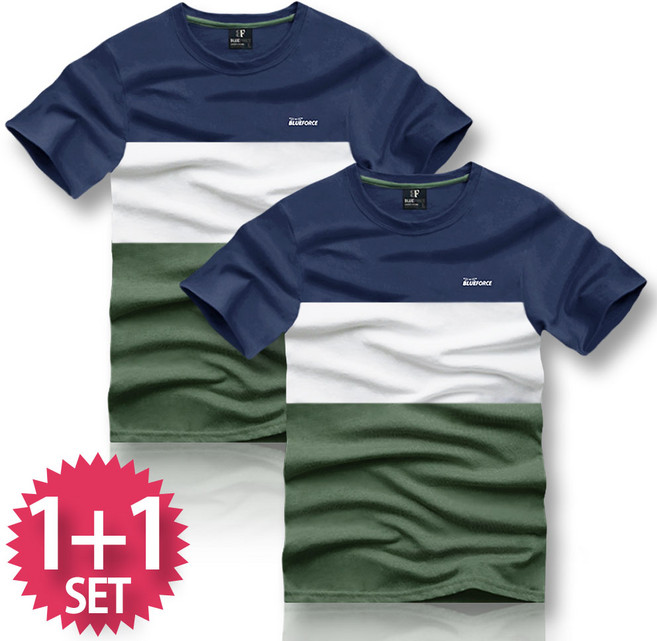 블루포스 제시브 반팔티 1+1세트 [2장 묶음] 티셔츠 [국내생산]