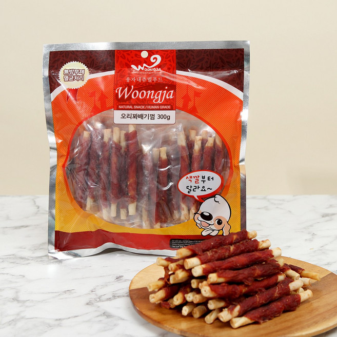 웅자 오리꽈배기껌, 1개, 오리 꽈배기 껌, 300g