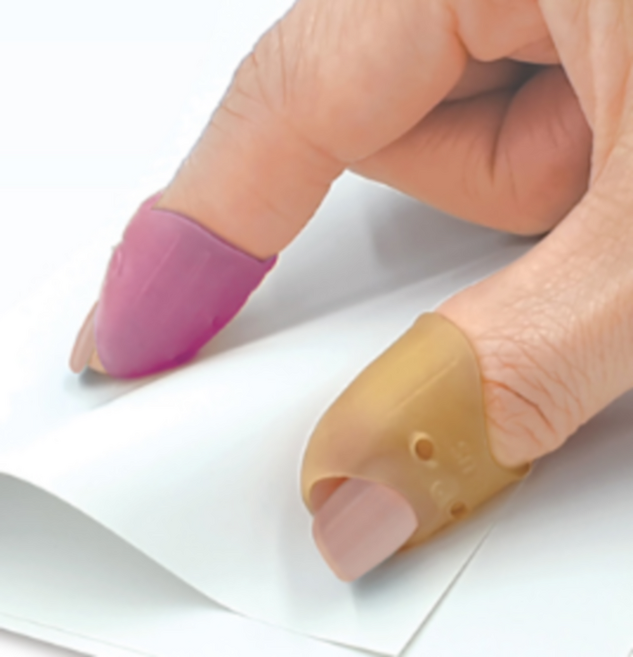 PLUS 사무용 손가락 핑거 골무 캐치 4개입 - 손가락골무 사무용품, 1개, 손가락골무 오렌지M