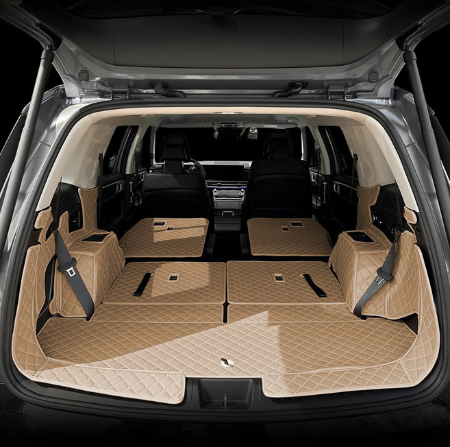 아이빌 슈퍼핏 디올뉴싼타페 MX5 풀세트 트렁크매트 등받이+트렁크+사이드+트렁크도어, 5인승, LED없음, 피칸브라운