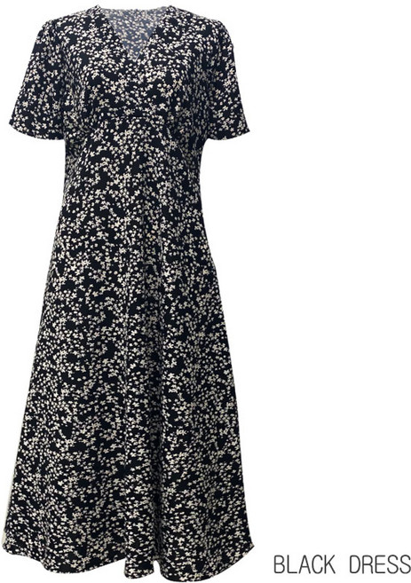 여름 롱 플라워 브이넥 원피스