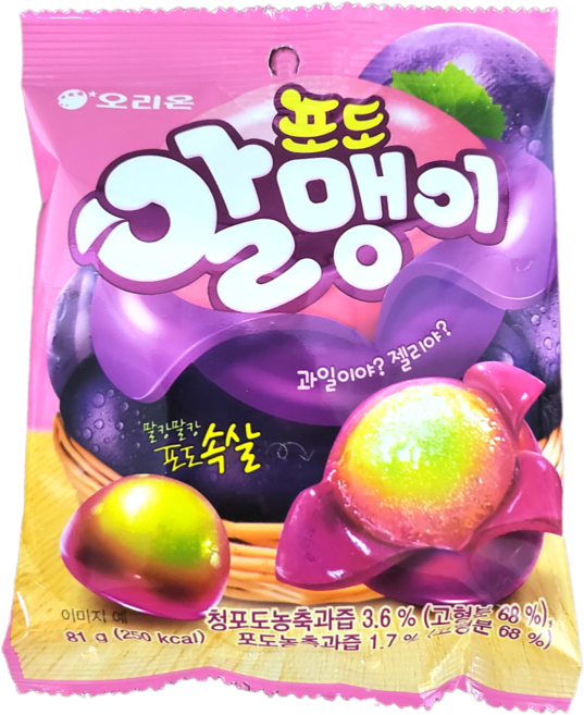 오리온 마이구미 포도 알맹이, 81g, 22개