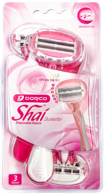 도루코 샤이 스위티 여성용면도기 3P 특가기획, 1개, 3개입