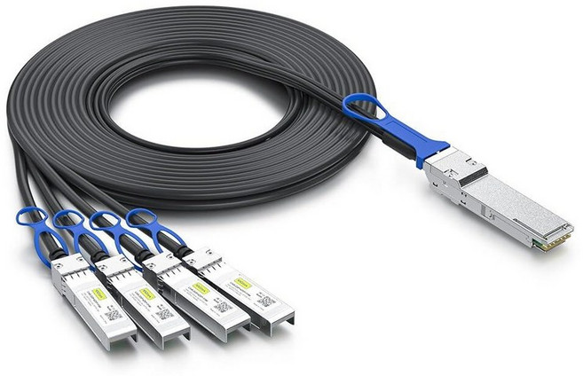 100G QSFP28 to 4X 25G SFP28 브레이크아웃 DAC 패시브 다이렉트 어태치먼트 구리 트위낵스 케이블 아리스타 CAB-Q-4S-100G-1M용 1m(3.3피, 아리스타용, 1m