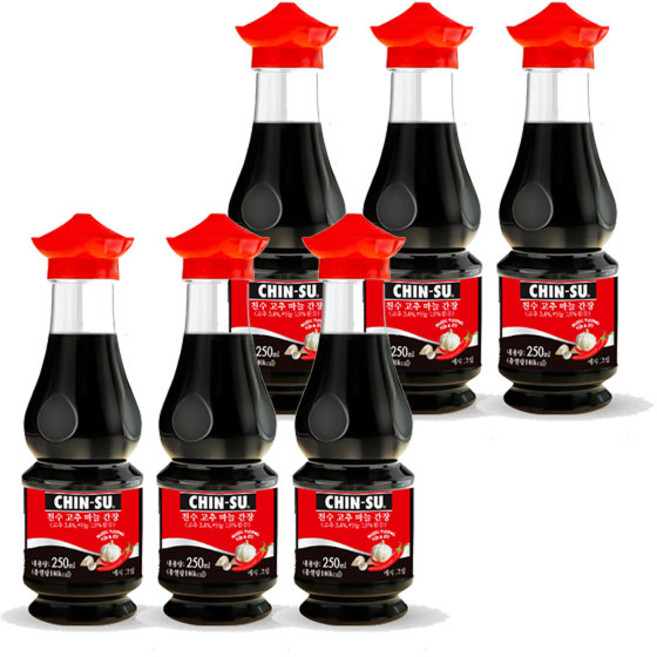 친수 고추마늘 간장 소스, 250ml, 6개