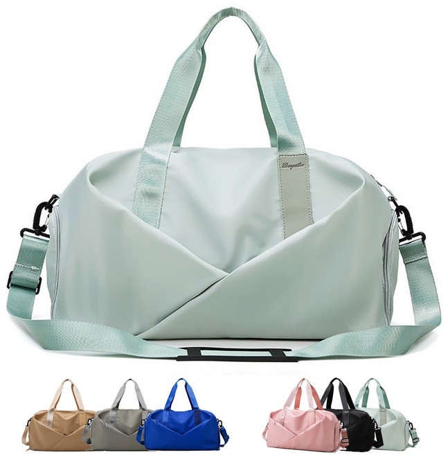 NUTRIVIO 운동가방 여자 미니멀 여행 짐백 요가 필라테스 헬스가방, 1개, 그린