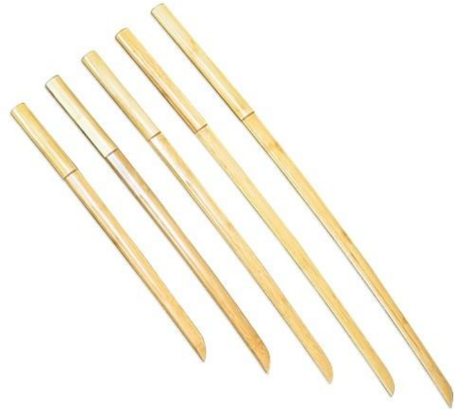 베기용 죽검 대나무 목검 오이베기 대나무검 코등이 포함 신문지베기 훈련용 연습용 공연