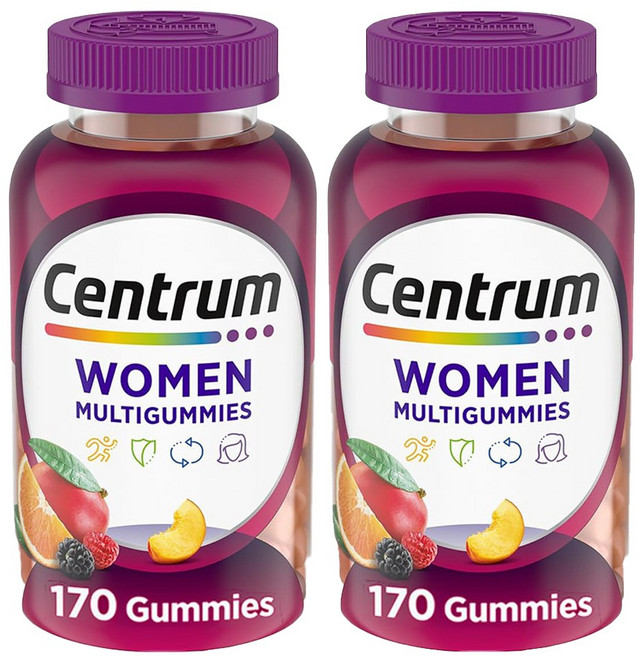센트럼 Centrum 여성 멀티구미젤리 천연 과일 혼합 구미젤리 170개 CEM-28677, 2개, 170정