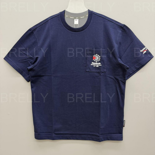 리복 클래식 포켓 오버핏 반팔티 반팔 티셔츠 26SS (네이비)