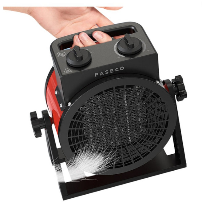 휴대용 팬히터 열풍기 1P 낚시용 캠핑용온풍기 2단조절 탁상용전기온풍기 파세코 PPH3K