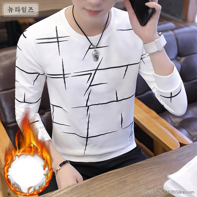 뉴타임즈 성인 남성 보디히트 내복 긴팔 티셔츠 속옷 가을 겨울 편해 AR201012491Z