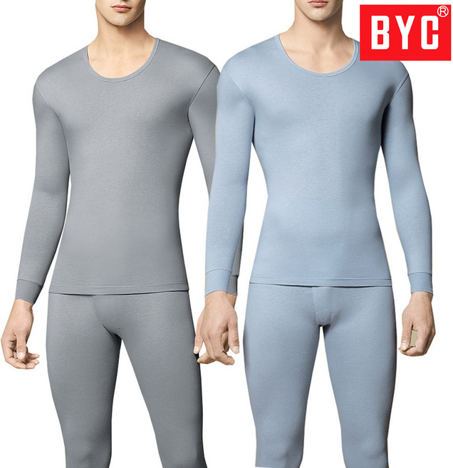 BYC 슬라이트 남성 내복상하세트 얇은 남자간절기내의
