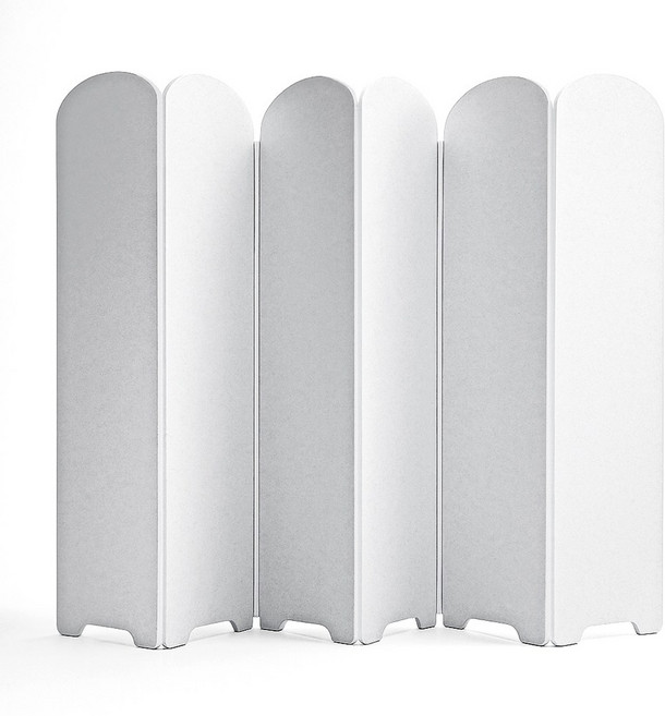 소리가 폴리에스터 페브릭 가벽파티션 공간분리 접이식 가림막 칸 스탠드 1200x2400, 아치형, 그레이