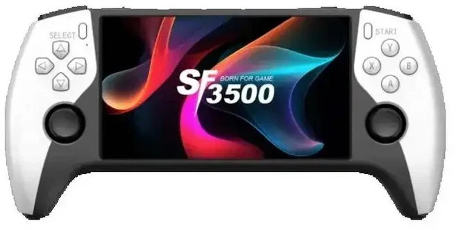 SF3500 휴대용 게임 콘솔 레트로 5.0인치 IPS 화면 오픈 소스 리눅스 시스템 비디오, 01 하얀색