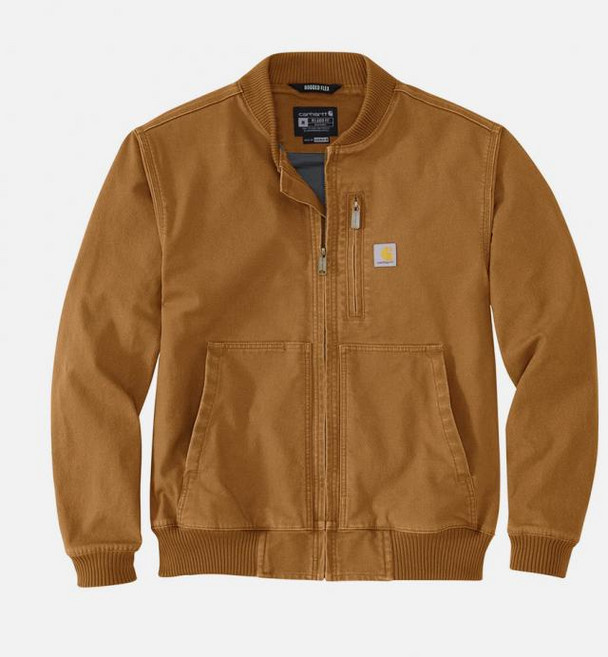 칼하트 (106781) 덕 릴렉스드핏 봄버 자켓 BROWN