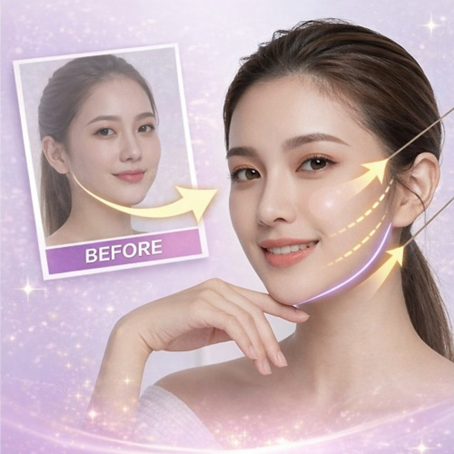 턱선 리프팅 브이라인 테이프 얼굴보정 패치 티안나는 얼굴라인 이중턱 정리 패치 40매, 1