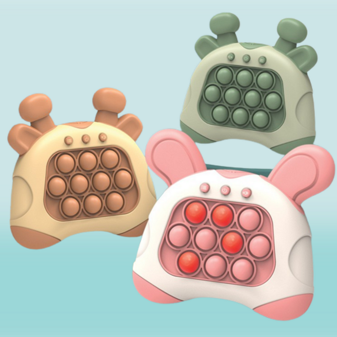 1+1푸쉬팝게임기 미니게임 뽁뽁이 스피드킹 버블게임 KC인증, 핑크, 1개