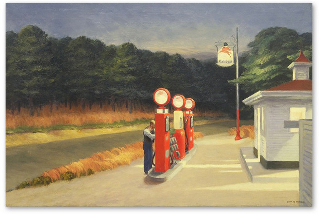 에드워드 호퍼 명화 대형 캔버스 그림 액자, 18. 주유소