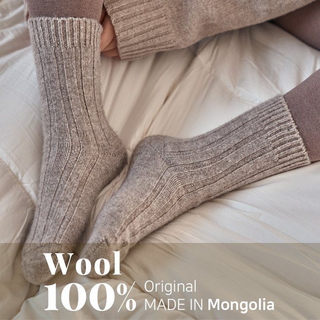 몽골 천연 울 100% 남성 여성 중목 양말