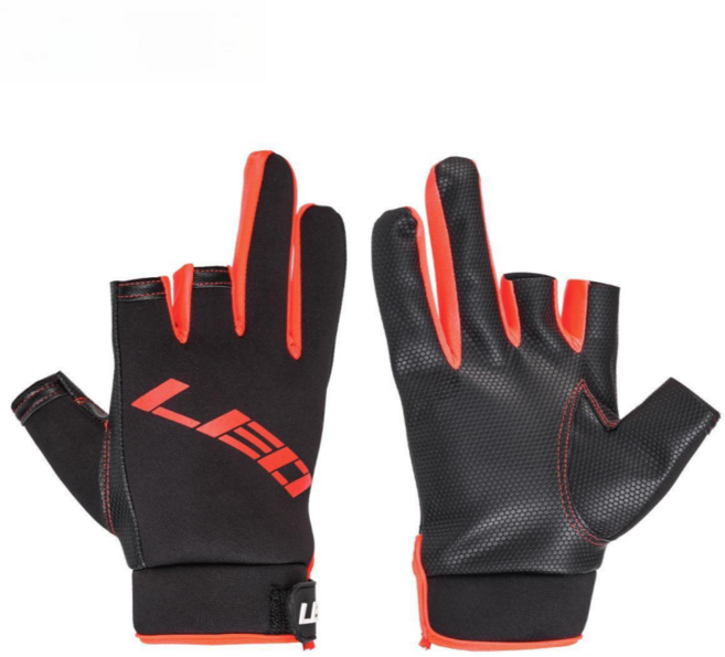 블루웨이브 3컷 낚시장갑 사계절용, 블랙, 1개