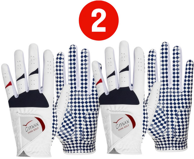 1+1 지맥스 플러스 남성 양손 파크골프장갑, 2세트