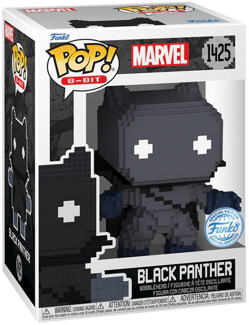FUNKO POP Marvel: 8-Bit- 黑豹 公仔 經典漫威英雄 獨特像素風格, 1個
