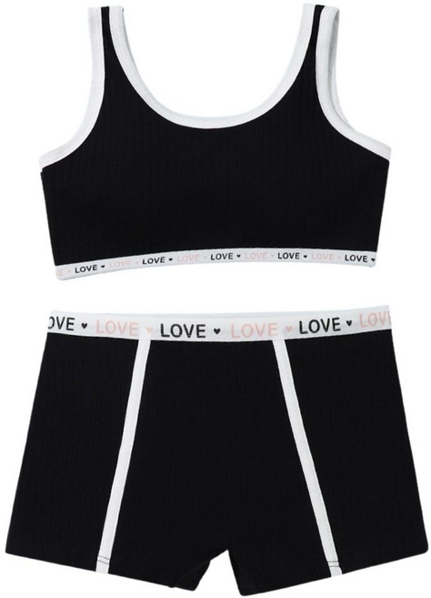 주니어 데일리 면 브라 팬티 세트