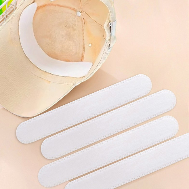 어코드 모자 오염 방지 가드 땀 흡수 면 패드 라이너, 화이트 50매, 1개