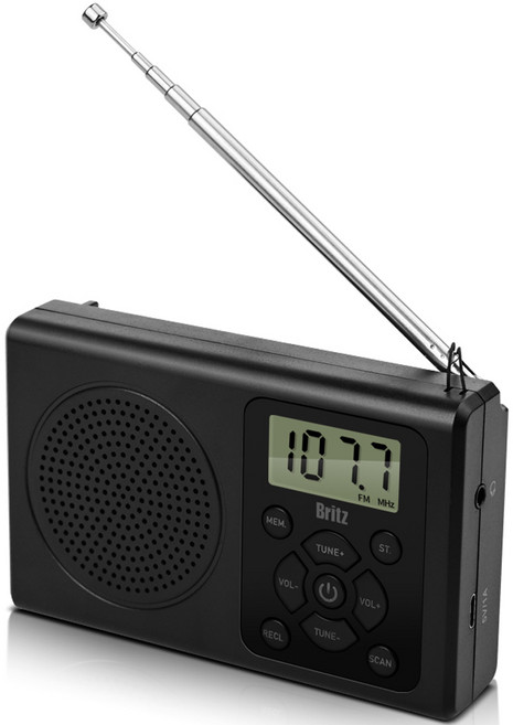 브리츠 휴대용 FM 라디오, (Britz 국내정품) BZ-R120, 블랙