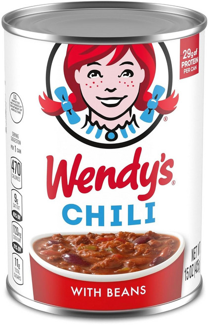 웬디스 칠리 위드 빈 통조림 Wendys Chili With Beans 15oz, 425g, 1개