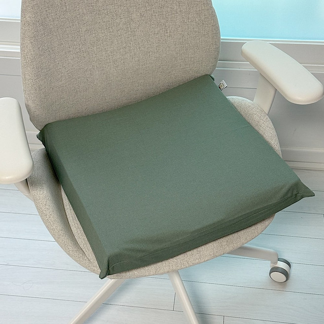 똥꼬샵 순면 린넨 방석커버 카페 사무실 거실 애견 쇼파 식탁, 올리브(45x45cm)