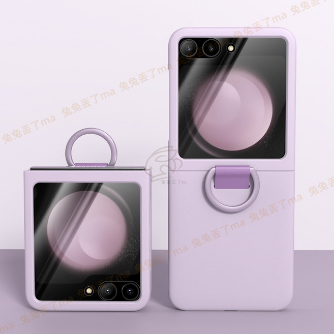 Rabbit Technology 適用三星ZFold手機殼 適用三星Zflip保護殼 殼膜一體 防脫指環扣 膚感折疊殼