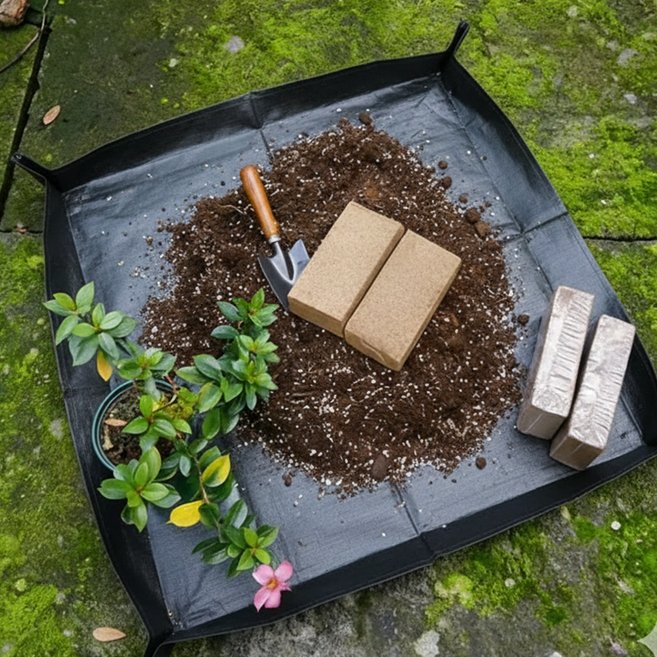 손할매 분갈이 화분갈이 원예 가드닝 매트, 1개, 블랙