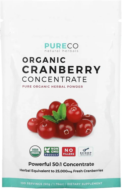 몸관리하세요 겨울입니다 Pure Co. 유기농 크랜베리 농축물 50g(1.76oz) 특별관리진행, Pure Co 유기농 크랜베리 농축물 50g176oz, 50g, 1개 - 쿠팡