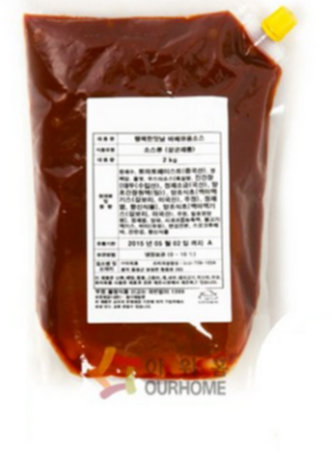아워홈 행복한맛남 바베큐용 소스, 2kg, 4개