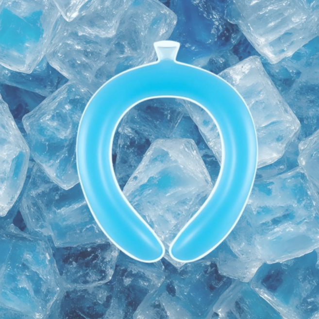 여름시즌 반영구 아이스 넥쿨러 넥밴드, 1개, 화이트