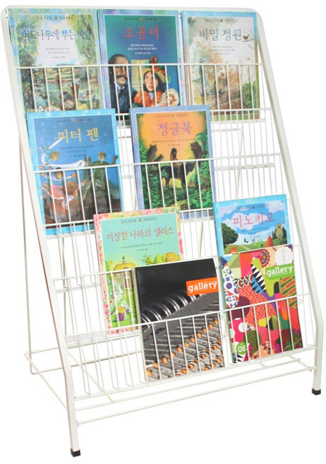 알파라이프 (유엔유몰) 철제6단책꽂이 철제꽂이 책꽂이 잡지신문꽂이, (선택3) 철제6단책꽂이(대), 6단