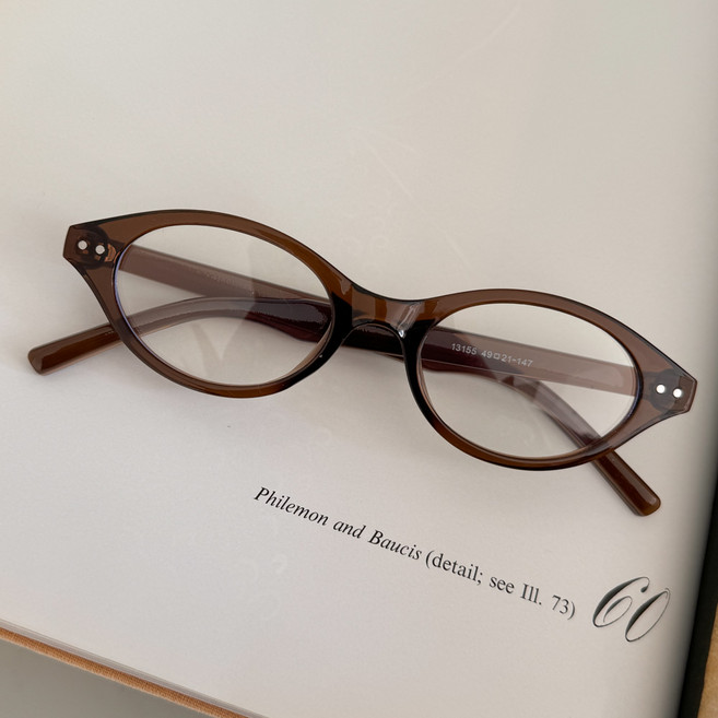 블루씨티 동글 핀스 뿔테 블루라이트 차단 긱시크 남녀공용 안경