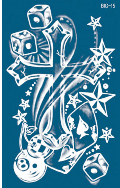 재사용가능 헤나타투 셀프헤나도안 헤나잉크, 1개, BIG도안-15