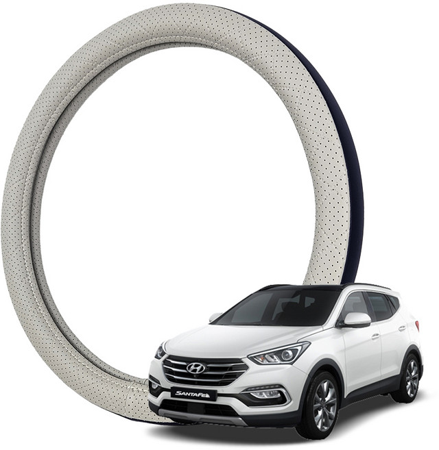 딜온 프리미엄 엠보형 타공 듀얼라인 국내생산 핸들커버, 싼타페DM 미스트그레이