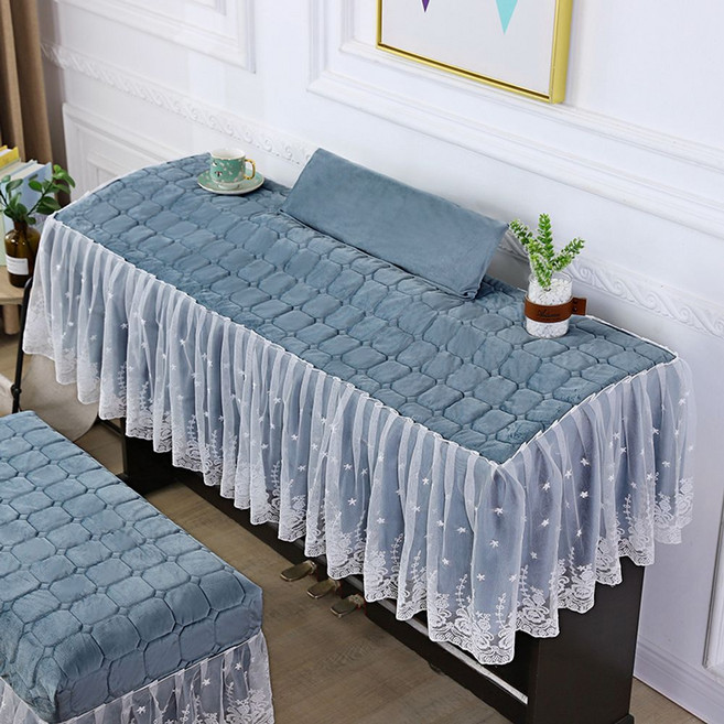 야마하 YDP163 야마하 YDP164 P125 P128 P95 YAMAHA YDP103 142 143 144 호환 피아노 커버 더스트 먼지 커버, 야마하P125 P128, 더치벨벳-그레이블루, 1개