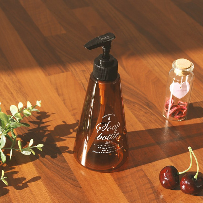다용도 펌프용기 360ml (선택1) 펌프 공병 주방세제 샴푸 린스 바디워시 펌프통, 브라운, 1개