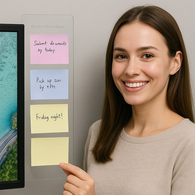 모니터 메모 아크릴 보드, 좌측용