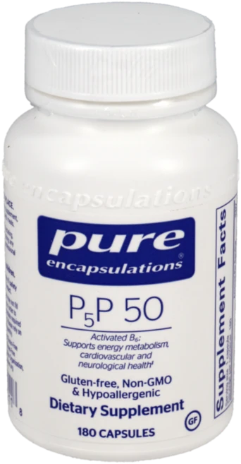 Pure Encapsulations P5P 50 퓨어인캡슐레이션 비타민 B6 50mg 180정, 1개 - 쿠팡