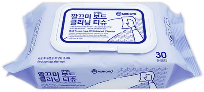 문교 깔끄미 화이트보드 클리닝티슈 30매