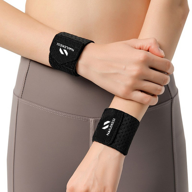 라우드 얇은 손목보호대 볼링 골프 배드민턴 아대 손목밴드 2P, 1세트